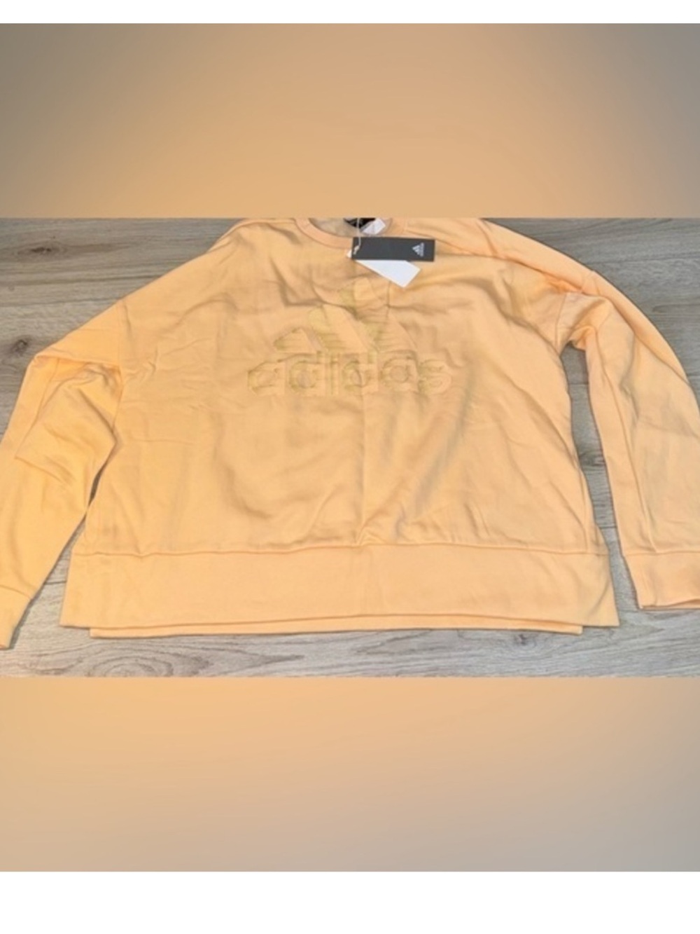 Adidas orange crewneck sweatshirt crew sweater